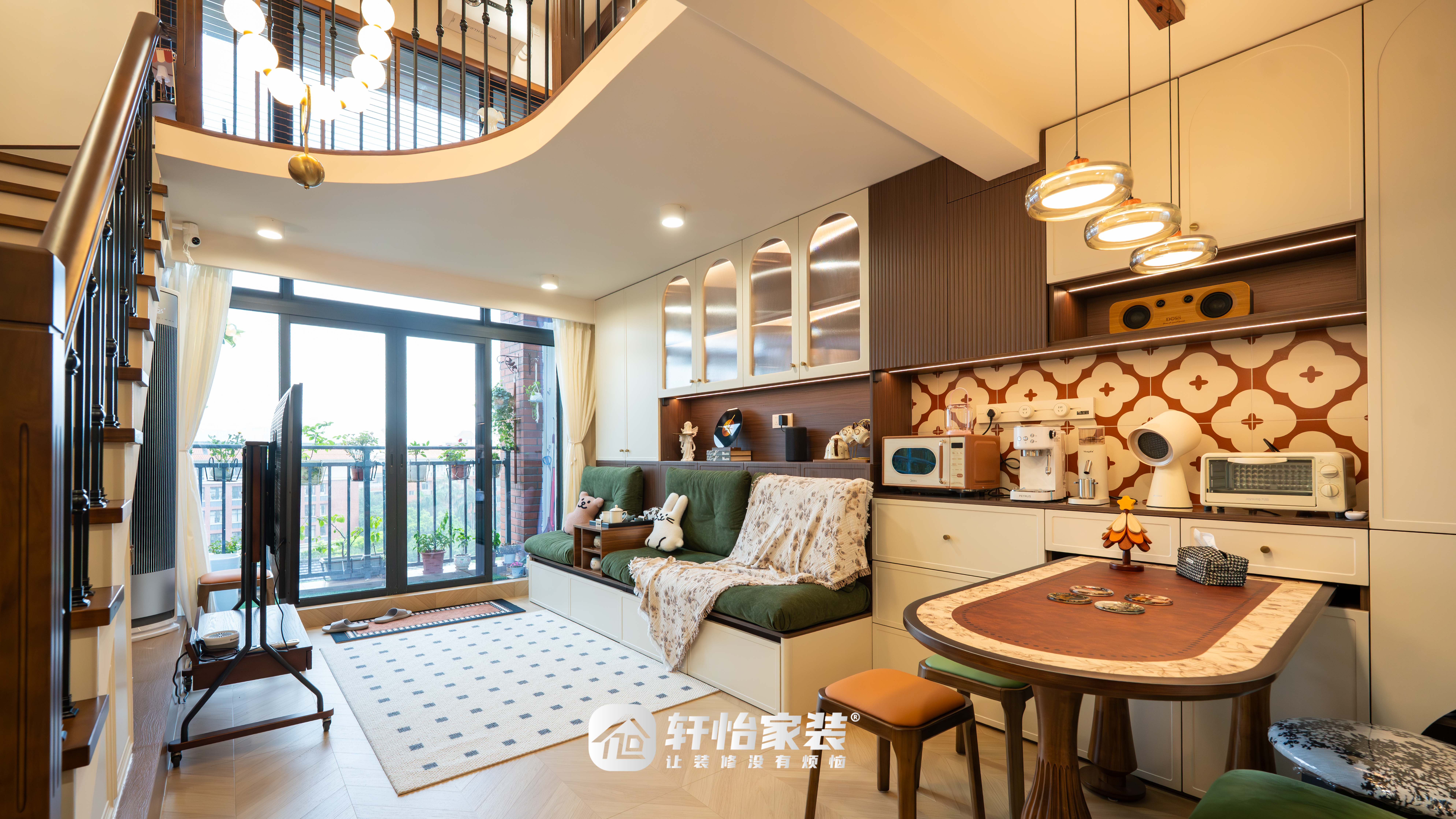 轩怡家装五宅一生｜广州60㎡中古Loft，爱好、萌宠、收纳一步到位，落地显大20㎡
